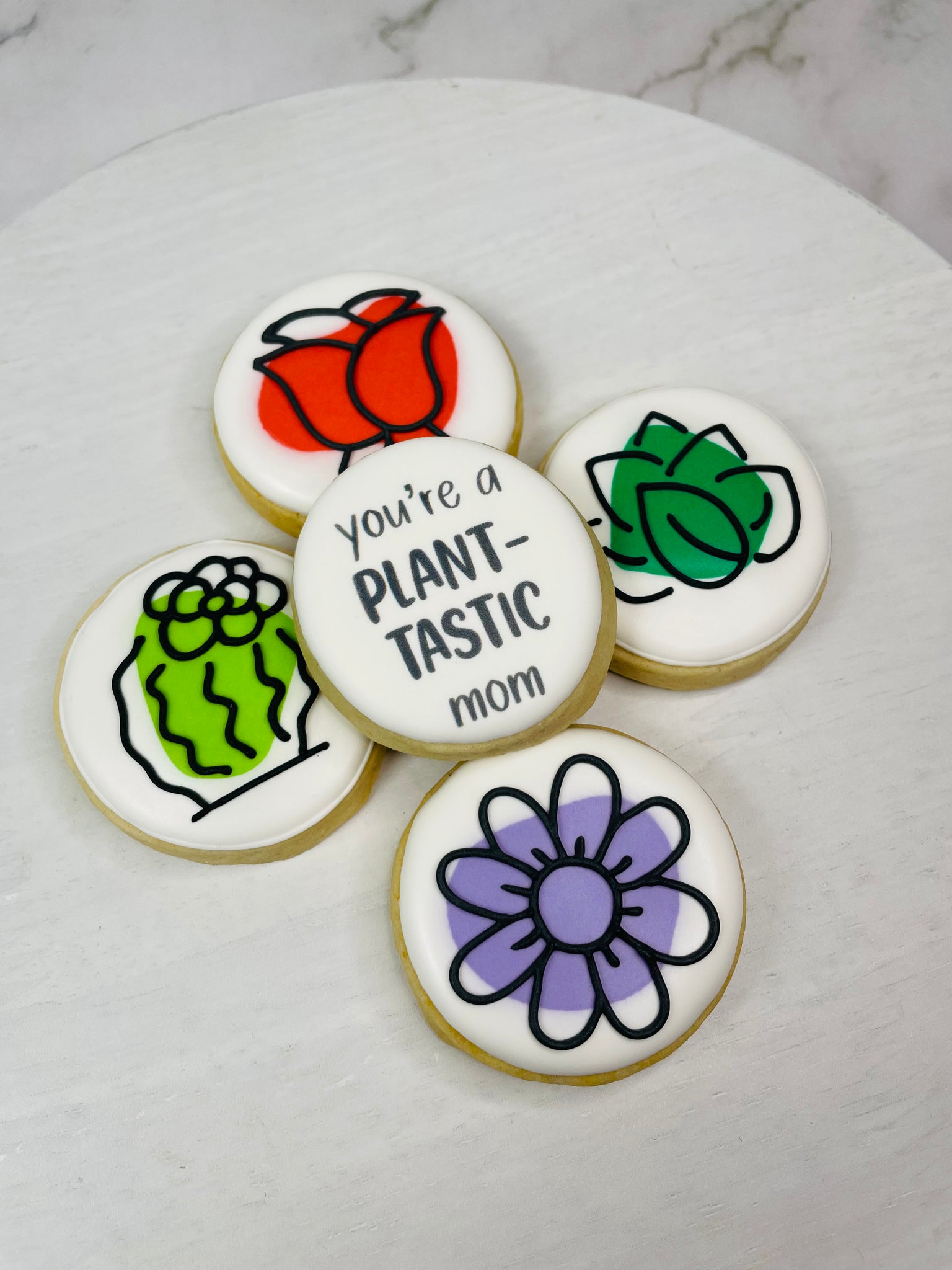 Mini Plant cookie set of 5
